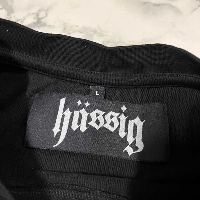 Czarna koszulka Hassig longsleeve vintage y2k print