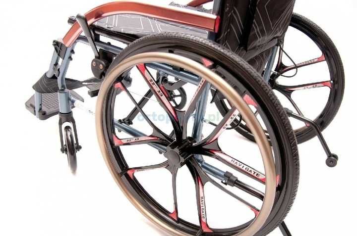 Wózek inwalidzki ręczny aluminiowy Wheelie Light lekki rehabilitacyjny