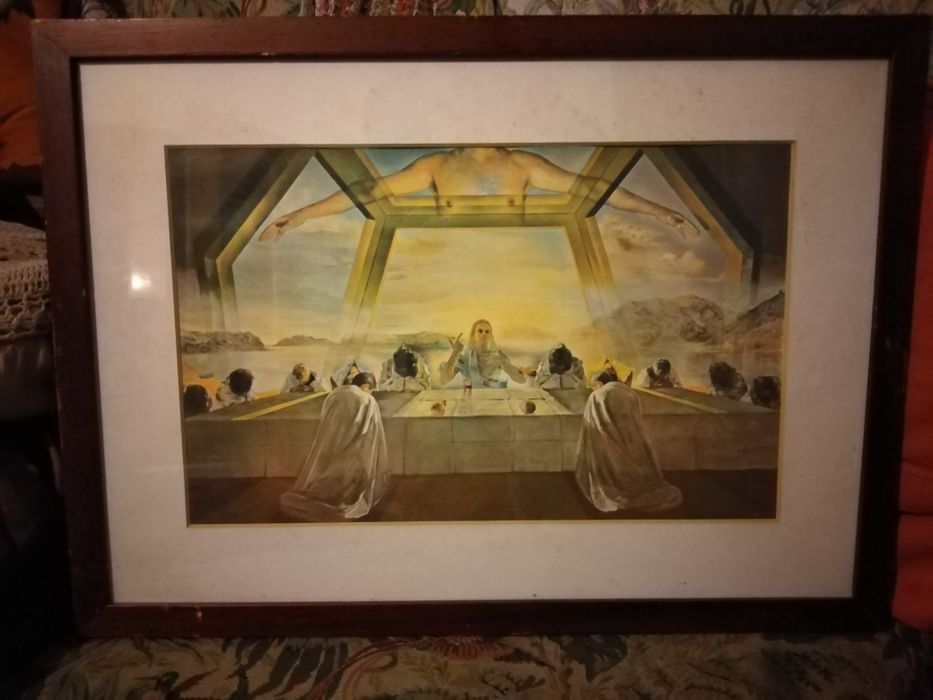 Quadro estampa a última ceia de Dali oferta de portes de envio