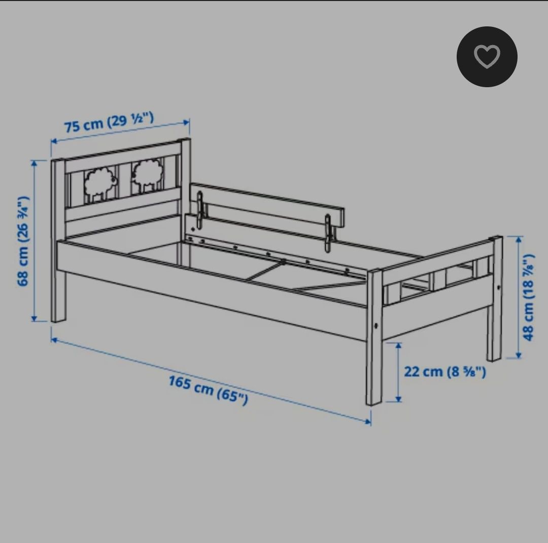 Łóżeczko łóżko 70x160 Ikea