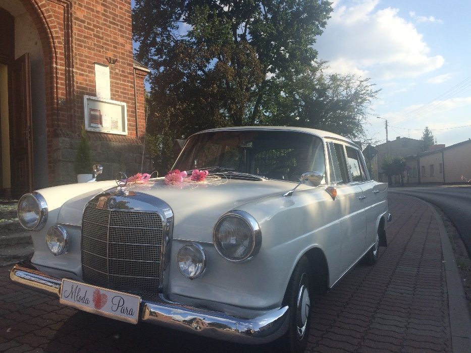 Klasyczna limuzyna samochód do ślubu styl elegancja zabytkowy Mercedes