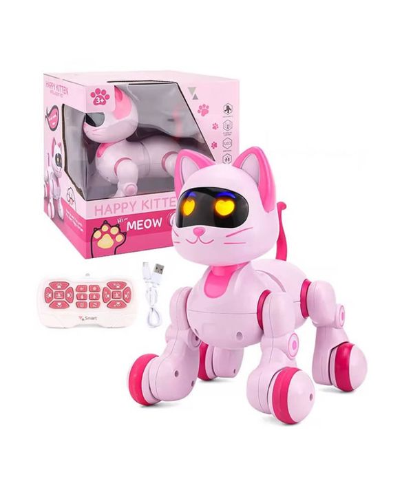 Інтерактивний робот-кіт 19см, звук, світло, танцює, акумулятор