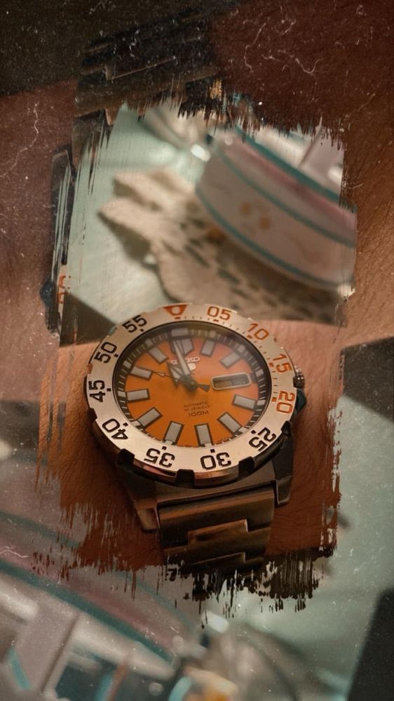 Seiko SRP483 Baby Monster Orange