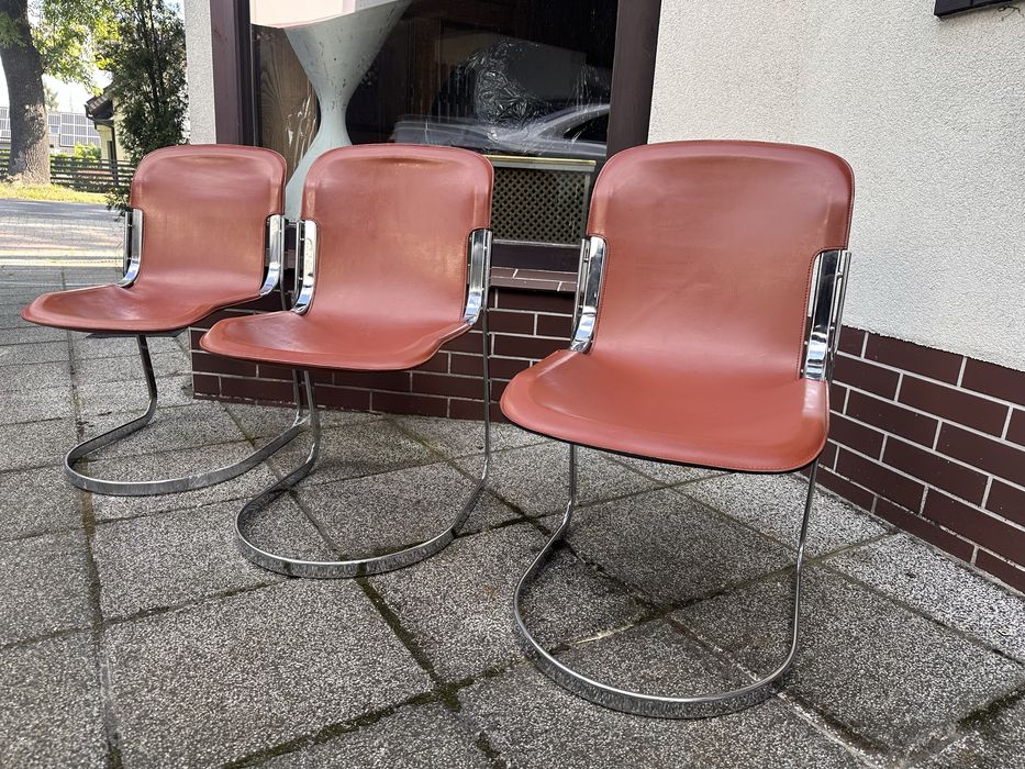 Willy Rizzo dla Cidue krzeslo C2. Wlochy lata 70. Mid century