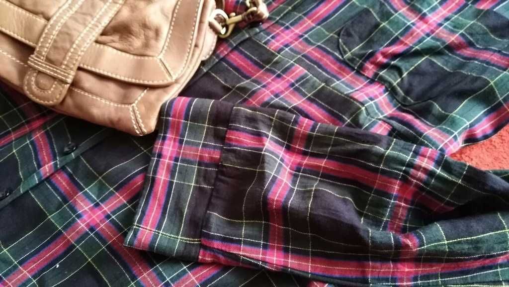 ZARA Tunika/Sukienka szkocka kratka BOHO r36/38