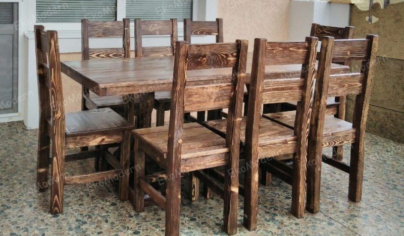 Столы обеденные деревянные СОСТАРЕННЫЕ для дома, кафе, бара