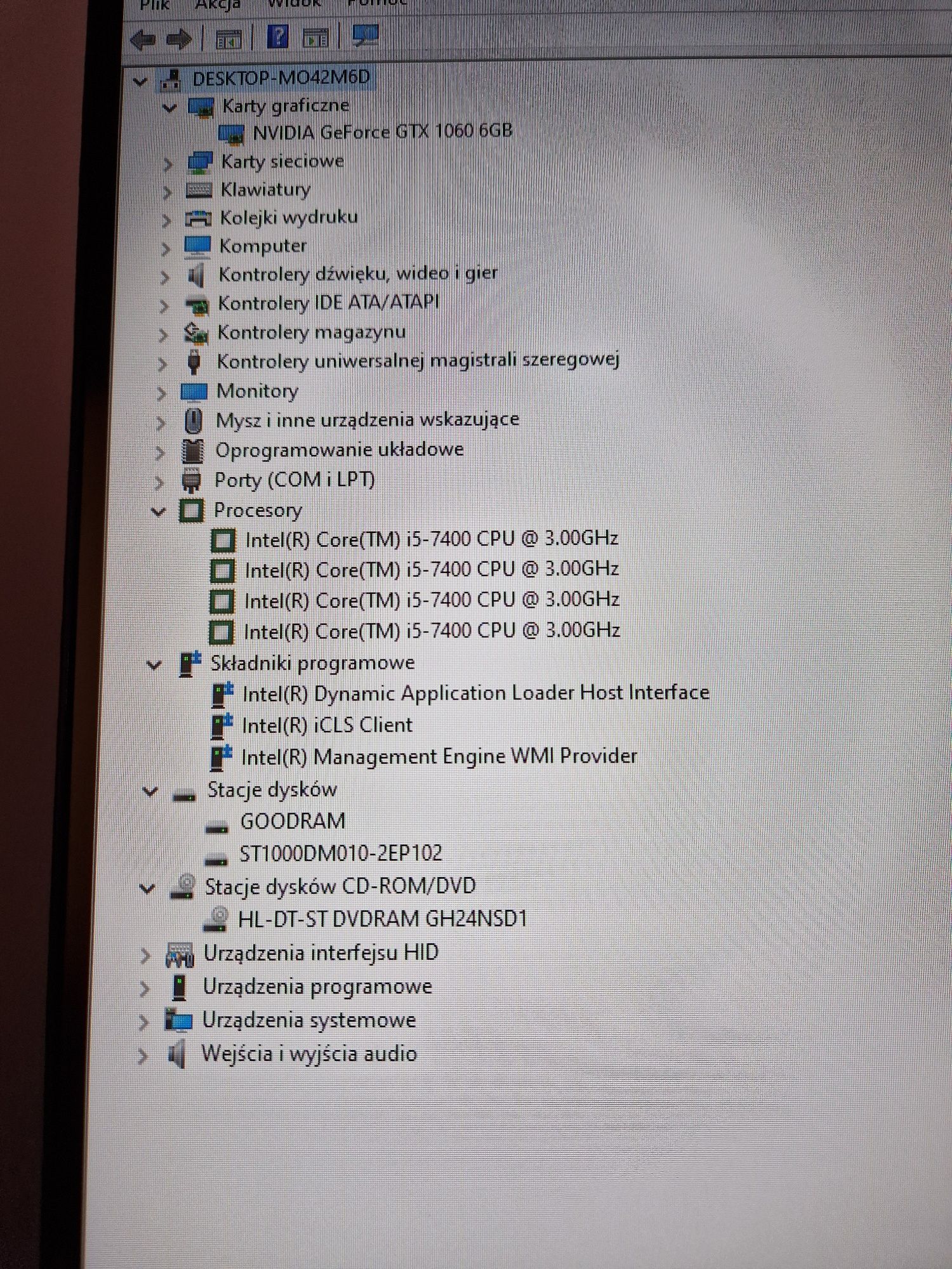 Komputer intel core i5, 8GB RAM, Windows 10