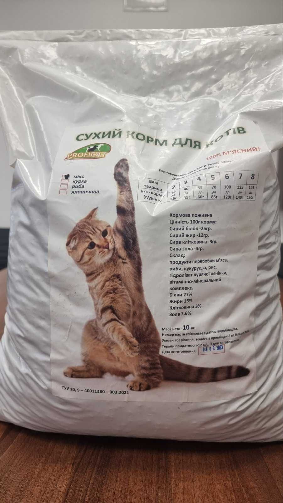 Сухий корм для котів мікс