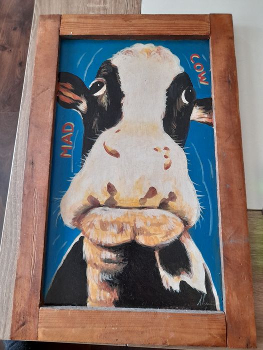 Obraz krowa Shan Miller na desce