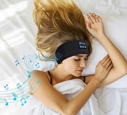Opaska na uszy z słuchawkami - Bluetooth- do spania - NOWE