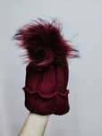 Czapka bordo 100% wełna merino
