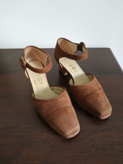 Sapatos tacão camurça VINTAGE