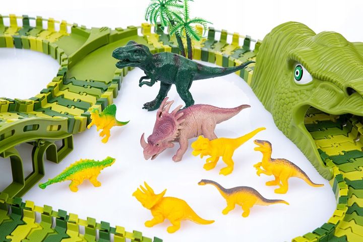 Mega Tor Wyścigowy Park Dinozaurów Magic Track 270 Elementów, 360cm To