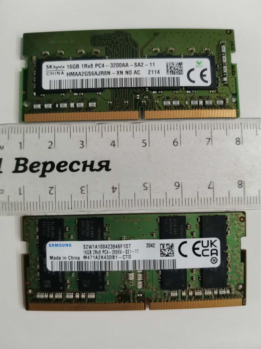 Оперативна память SK Hynix  Samsung  DDR4 3200 2933 2666 для ноутбуків
