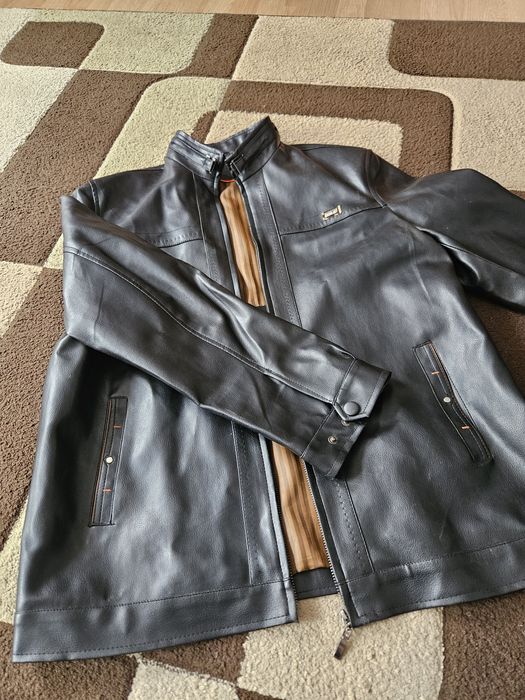Męska kurtka ze skóry PU