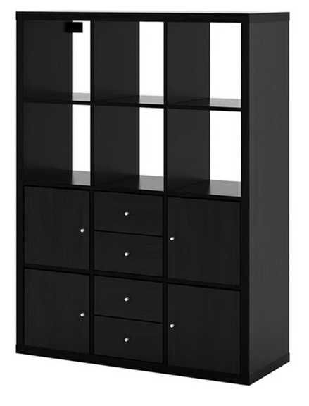 Regał IKEA KALLAX 6 wnęk czarnybrąz –idealny stan, elegancki i pojemny