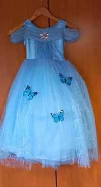 Księżniczka Kopciuszek sukienka strój przebranie 8 9 10 lat