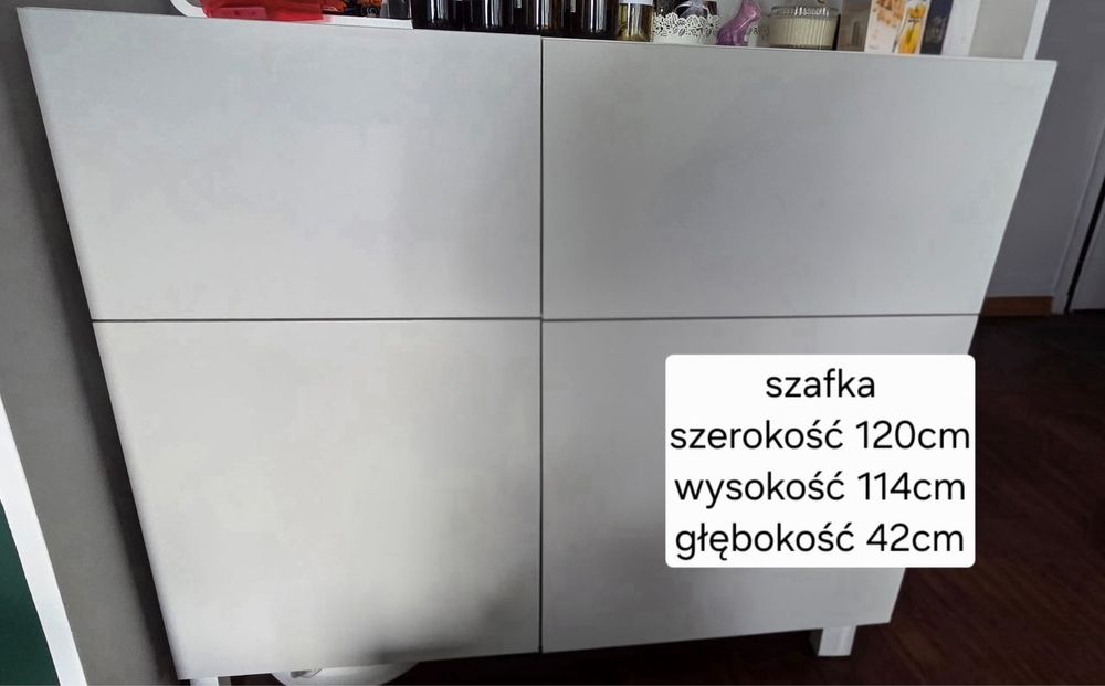 Meble do salonu Ikea/ Besta Białe