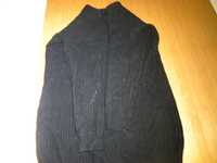 Damski czarny wełniany sweter M/L