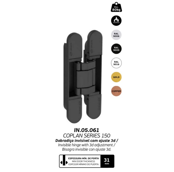 Dobradiça OCULTA black