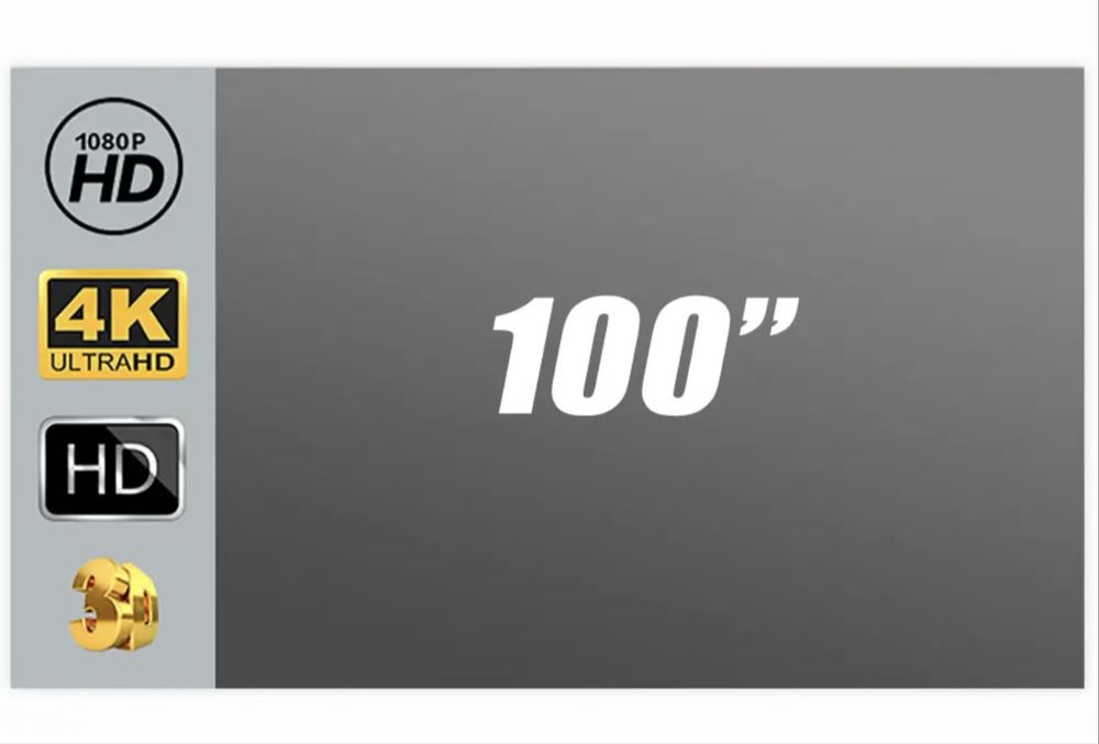 Сірий проекційний екран 100 дюймів 16:9 з люверсами для проектора