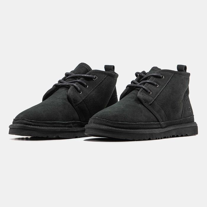 Унисекс зимние Ugg Neumel кожаные угги мен ньюмел зимові уггі чорні