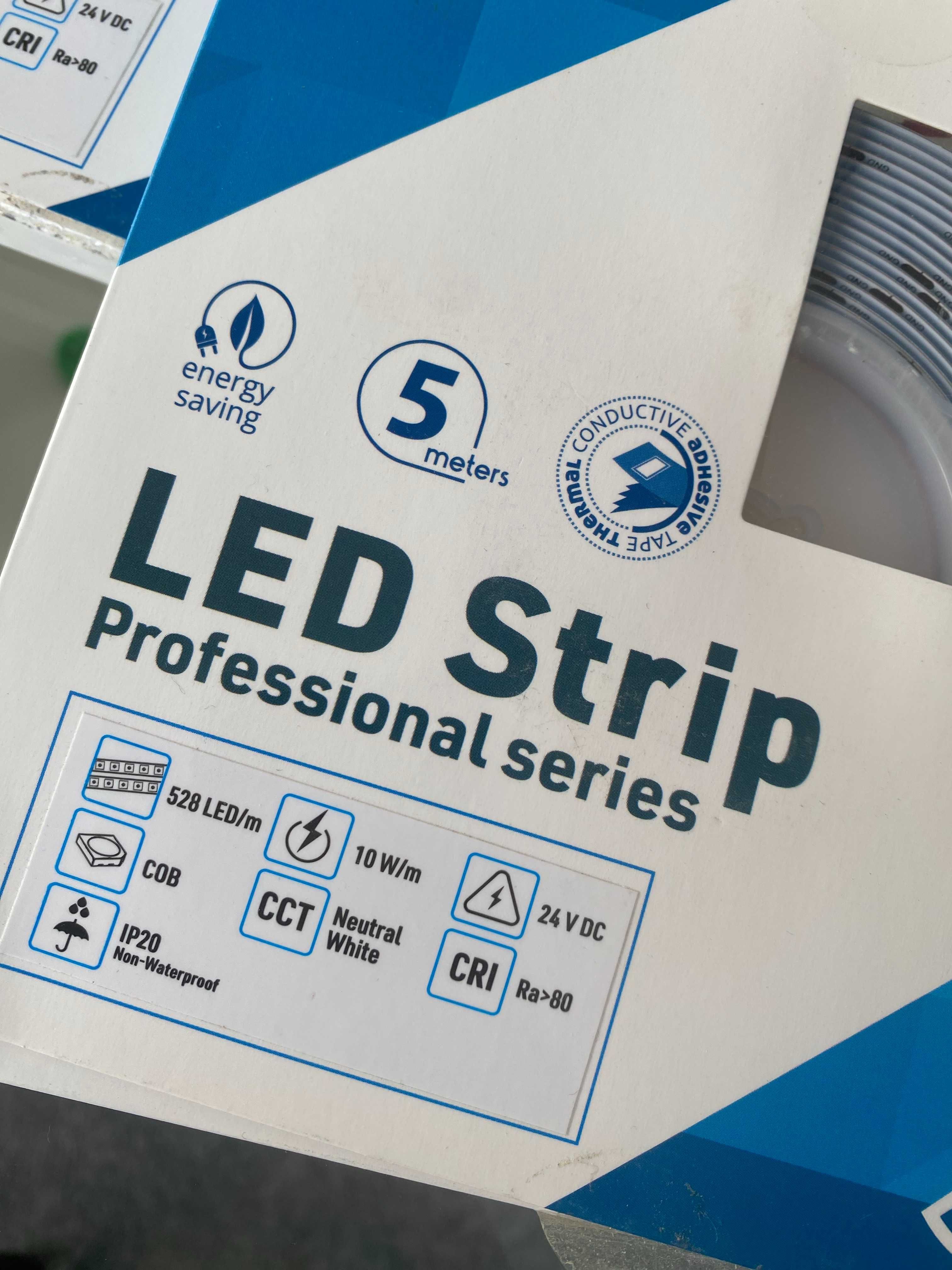 WYPRZEDAŻ TAŚMA LED PRO 24V COB 2640 10W/M neutralna 5 metrów