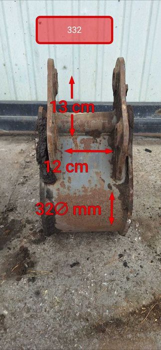 Łyżka do koparki szer 18,5cm fi32mm wacker minikoparka fi 3,2 mm