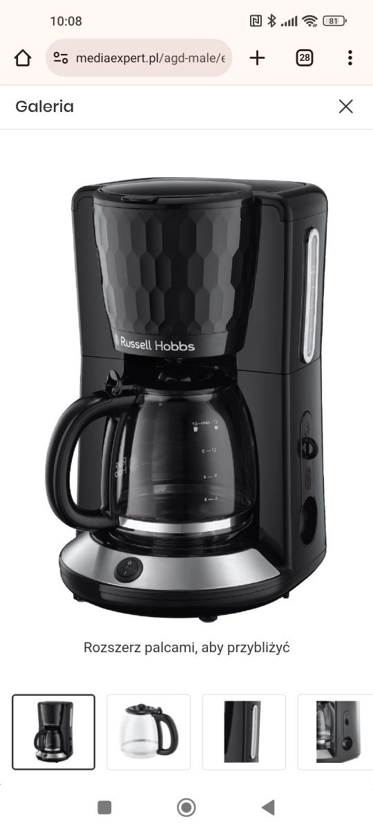Ekspres  przelewowy RUSSELL HOBBS Honey Comb 
Ekspres RUSSELL HOBBS Ho