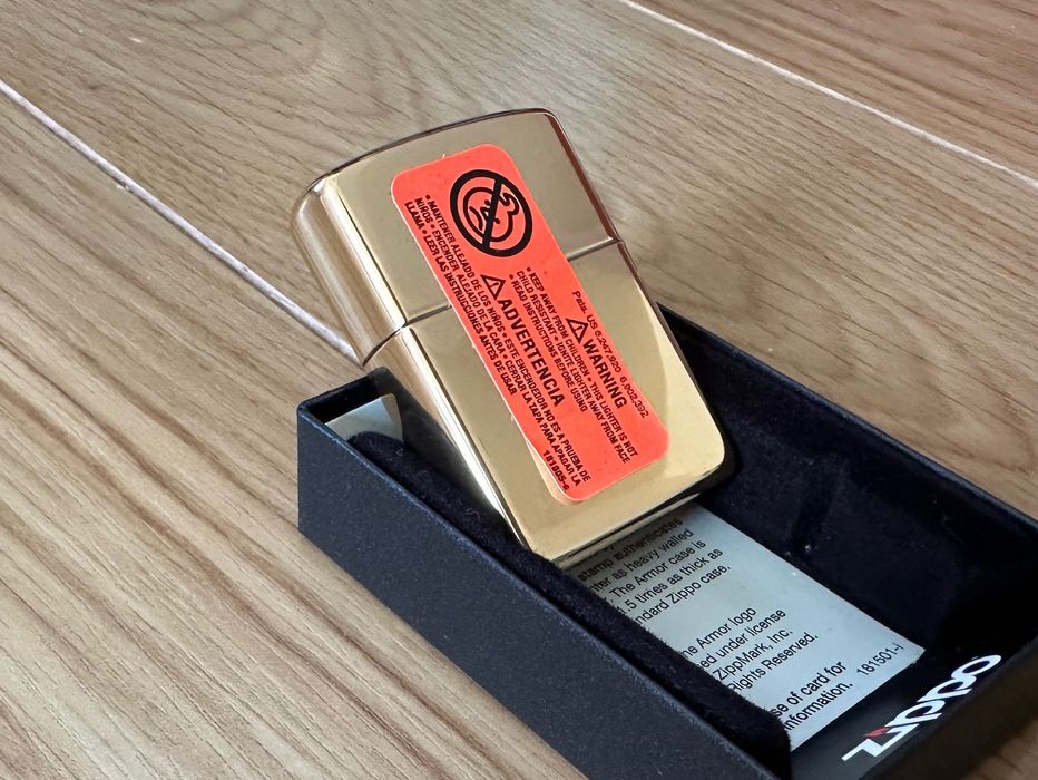 Новая бензиновая зажигалка Zippo 169 Armor High Polish Brass из США