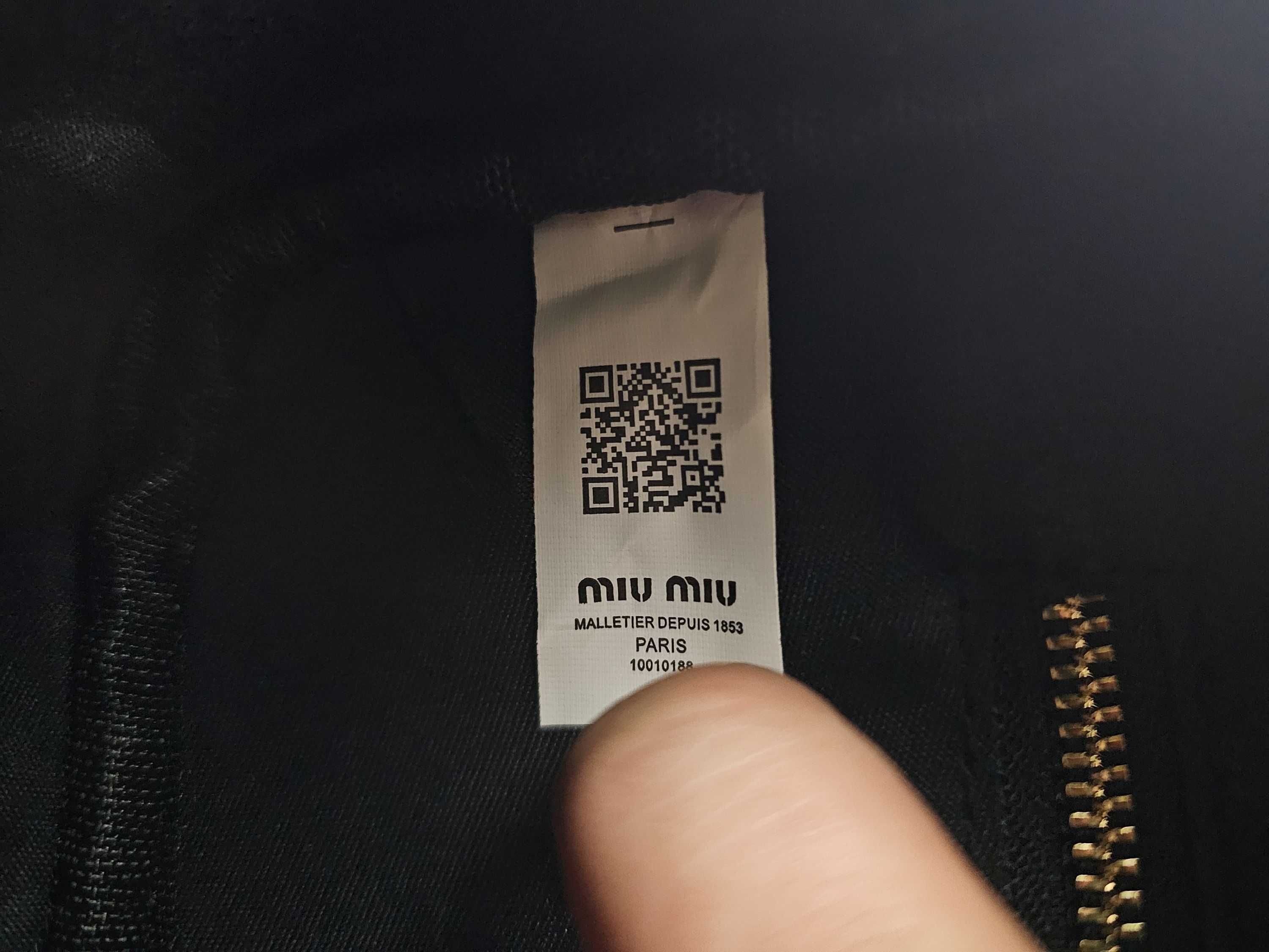 Torba damska miu miu torebka czarna kuferek