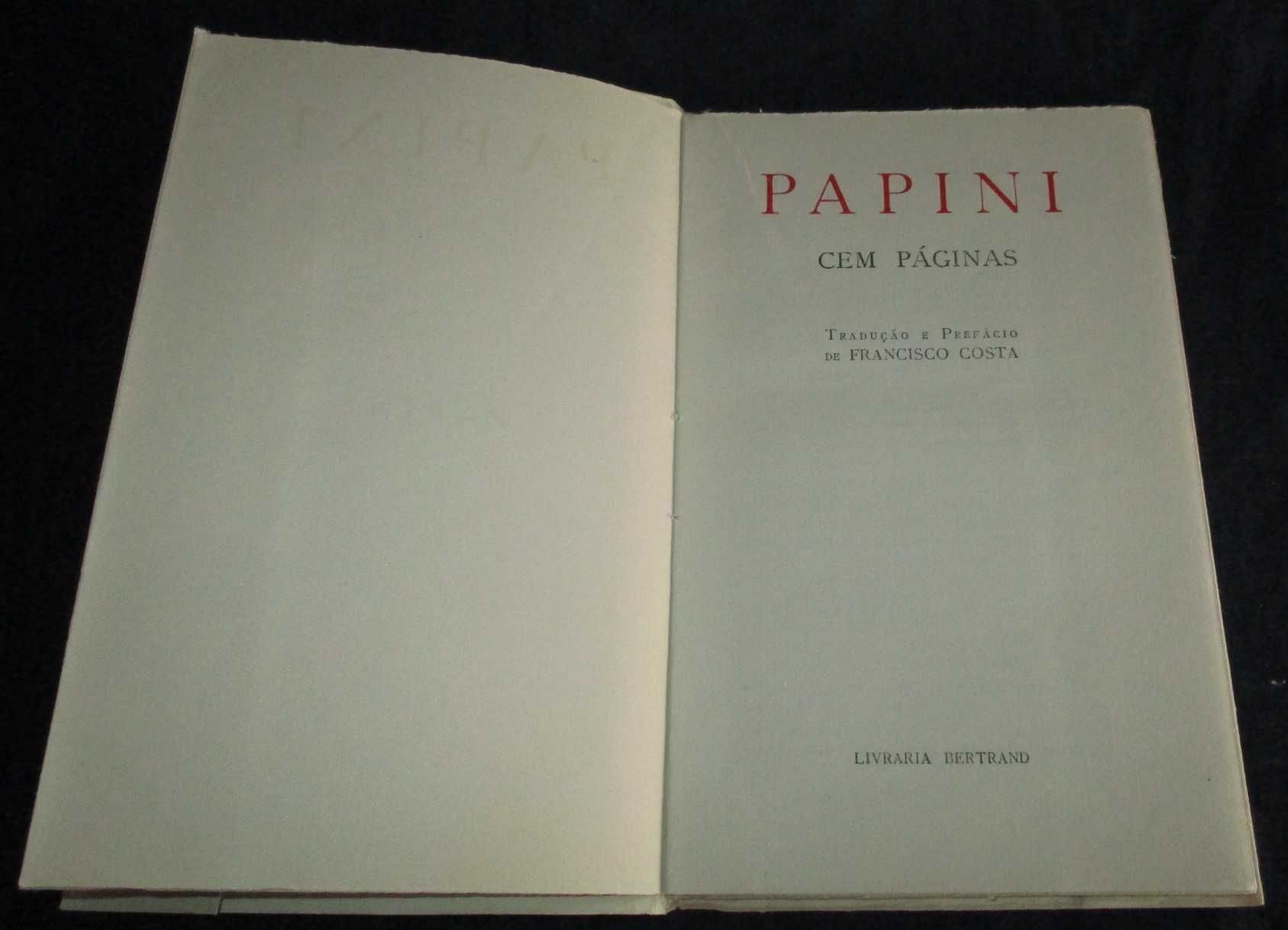 Livro Papini Cem Páginas Bertrand Tiragem Especial