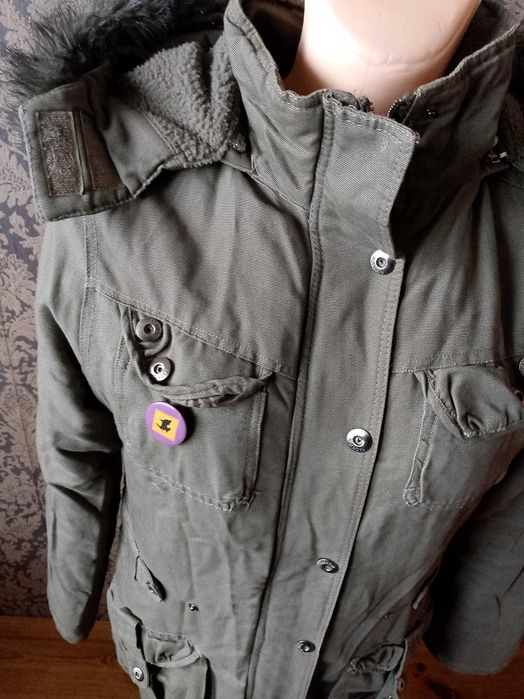 Kurtka zimowa damska parka z haftem