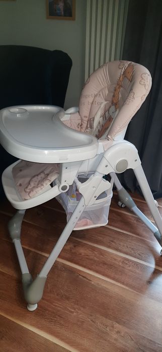 Krzesełko do karmienia dziecka SMIKI, żyrafka beżowe