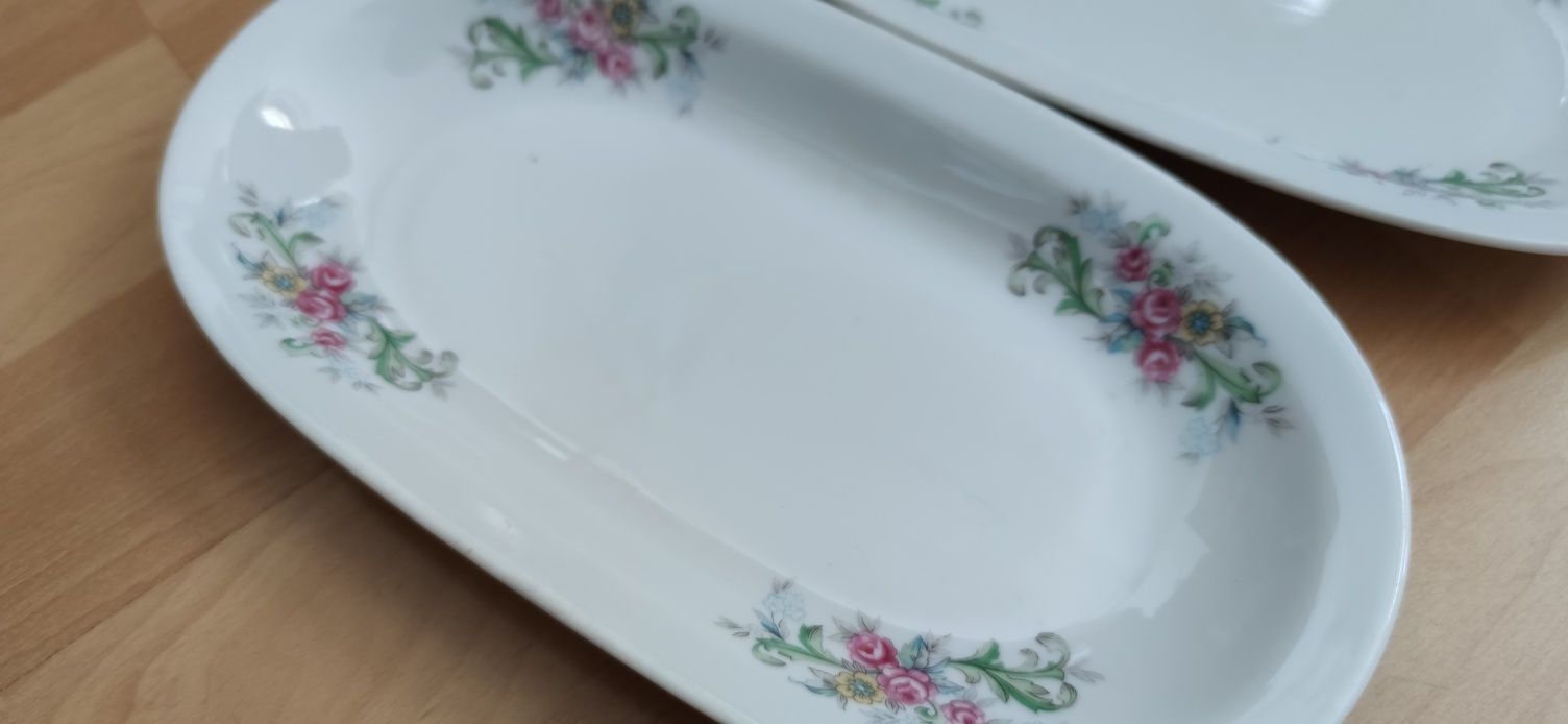 Półmisek 2 półmiski Wawel porcelana talerz kwiaty