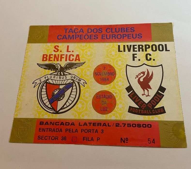 Bilhete Benfica x Liverpool