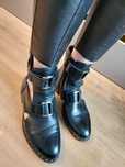 Buty rockowe wycięcia botki oficerki 39