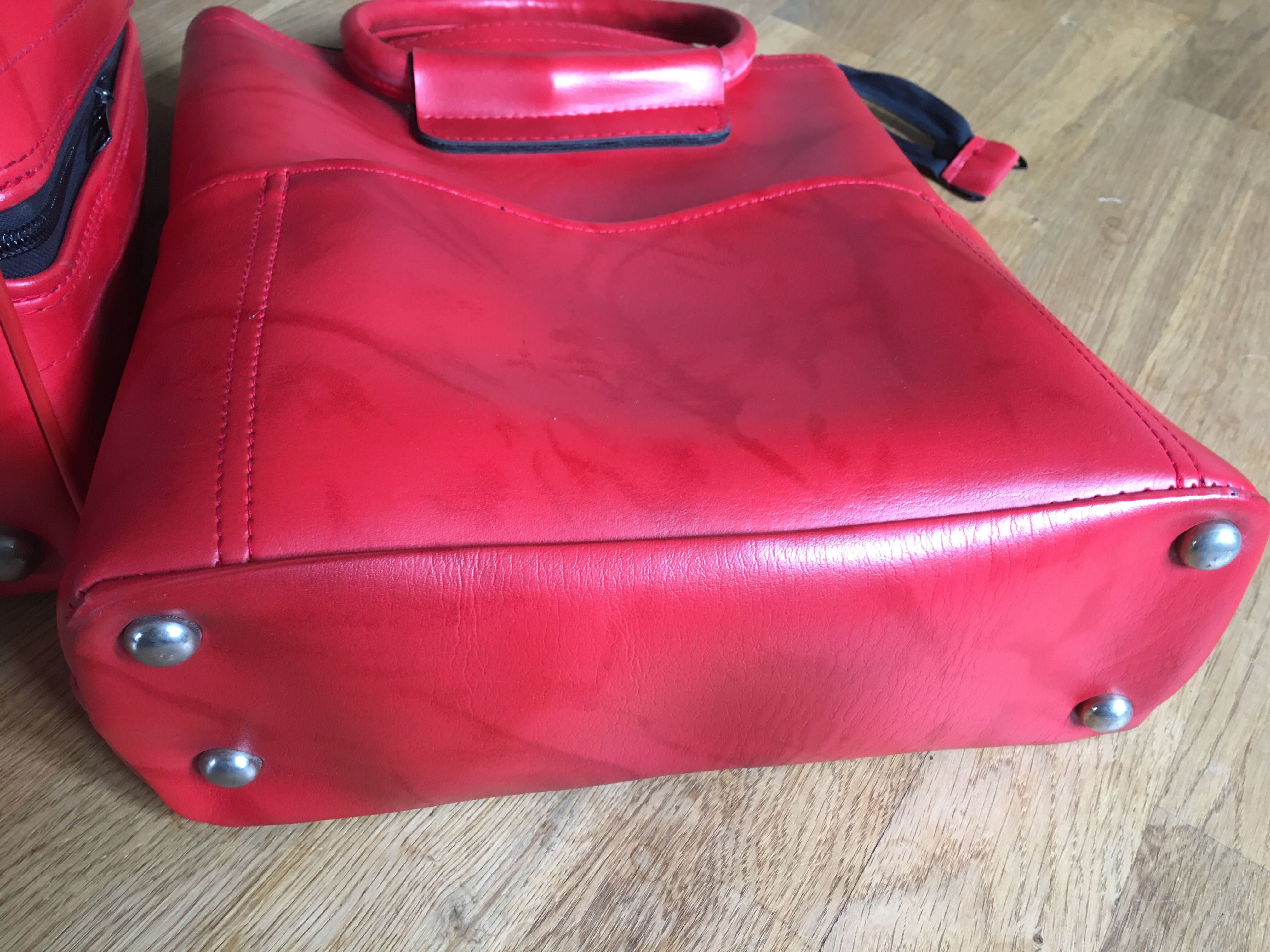 Torba i walizka czerwony Vintage