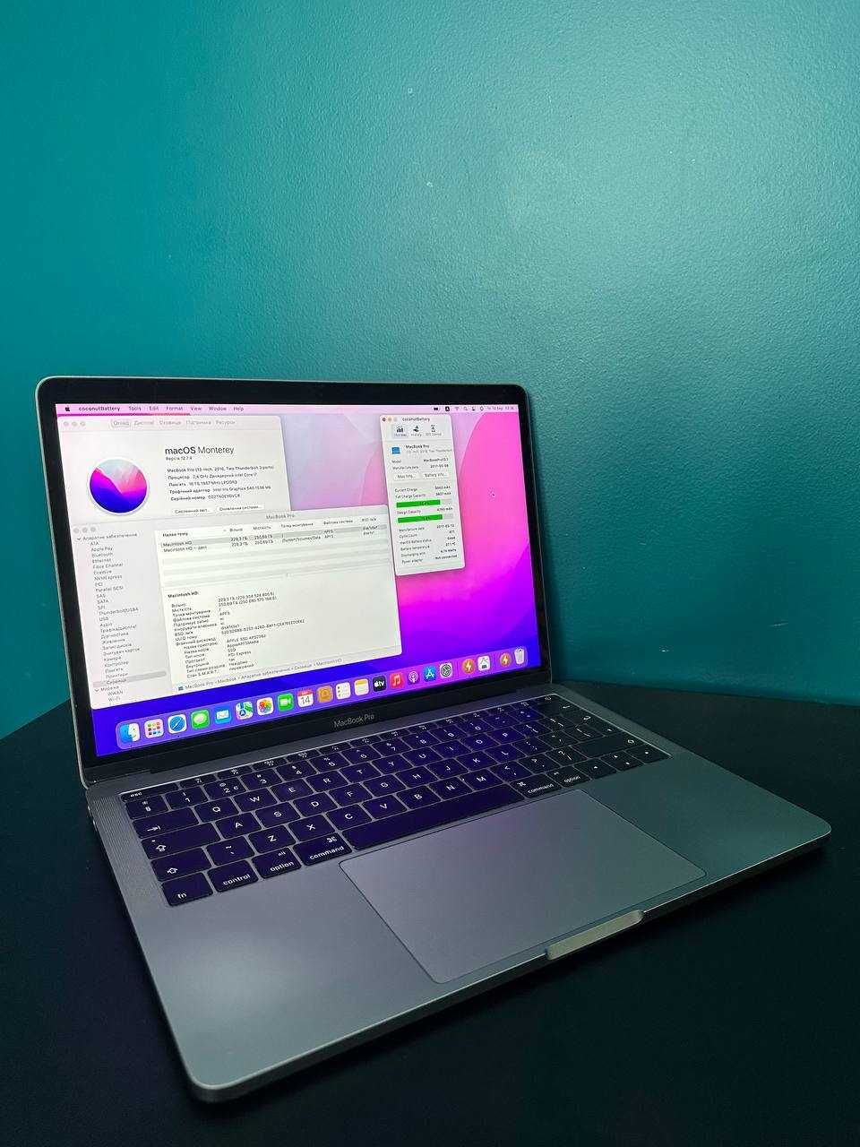 2016 MacBook Pro 13.3" i7 / 16 / 256 80% ємність АКБ