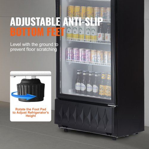 Refrigerador de garrafas  preto 345 L, refrigerador de bebidas