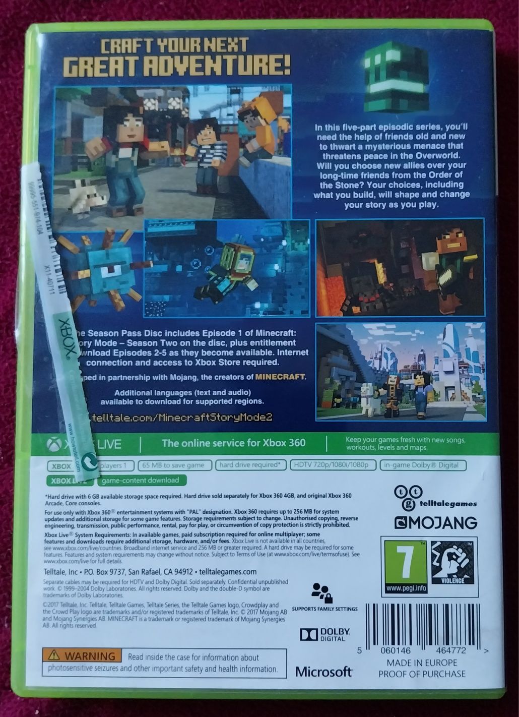 minecraft story mode seson two xbox
