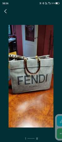 Torba typu Shopper z napisem Fendi