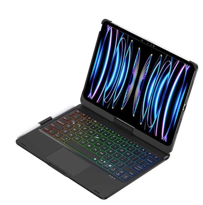 Podświetlana Obrotowa Klawiatura TouchPad do iPad Pro 11 2024