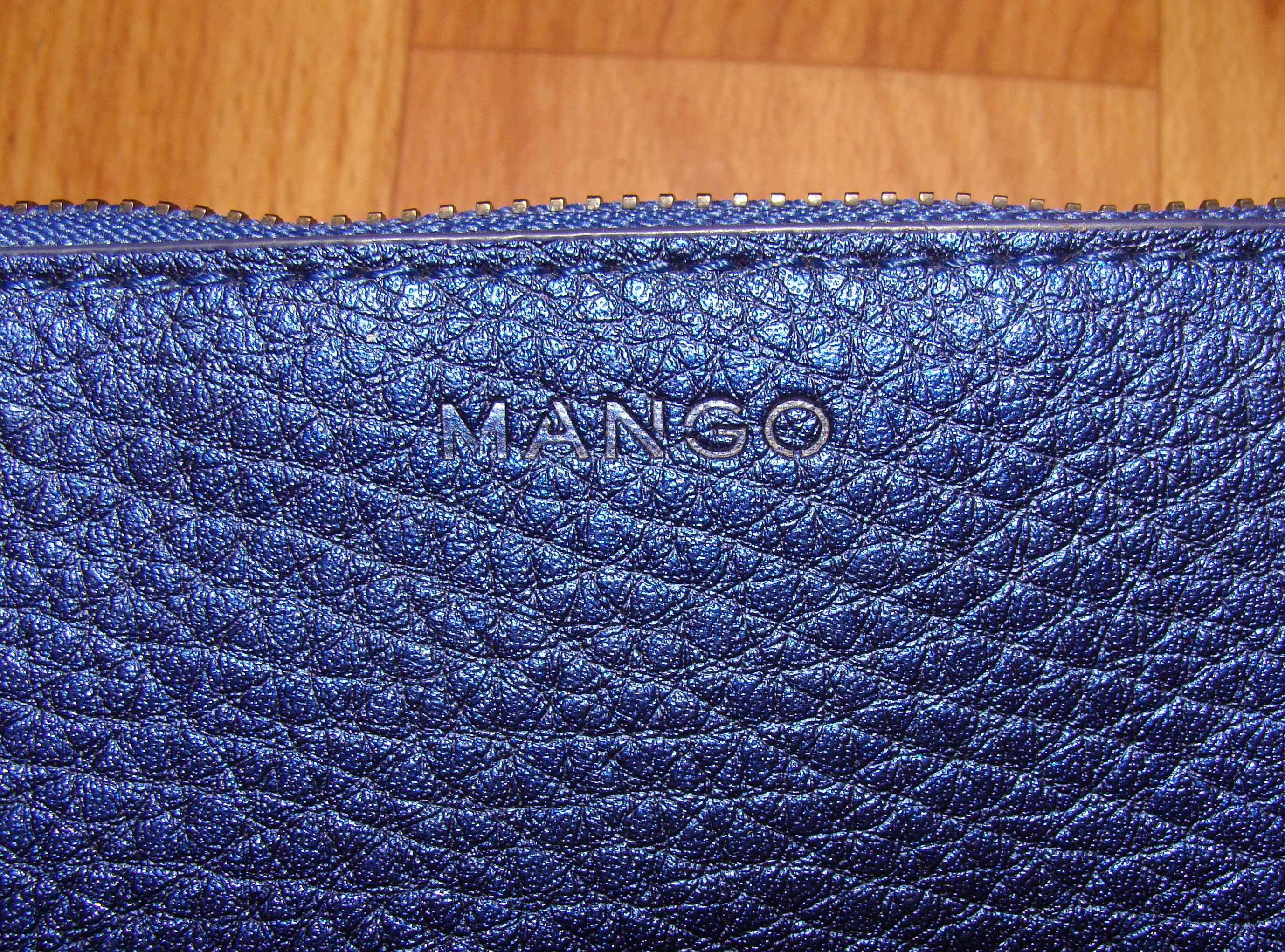 Сумка женская Mango синяя кросс-боди клатч