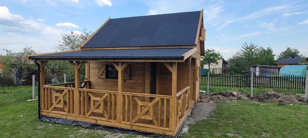 Domek letniskowy domek drewniany bez pozwolenia działka ogród ROD Alex