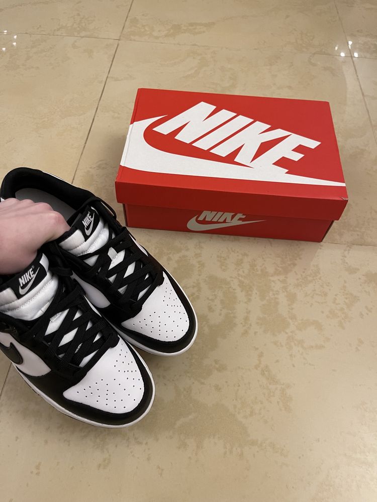 Кроссовки Nike Dunk Low Retro White Black Panda Оригинал