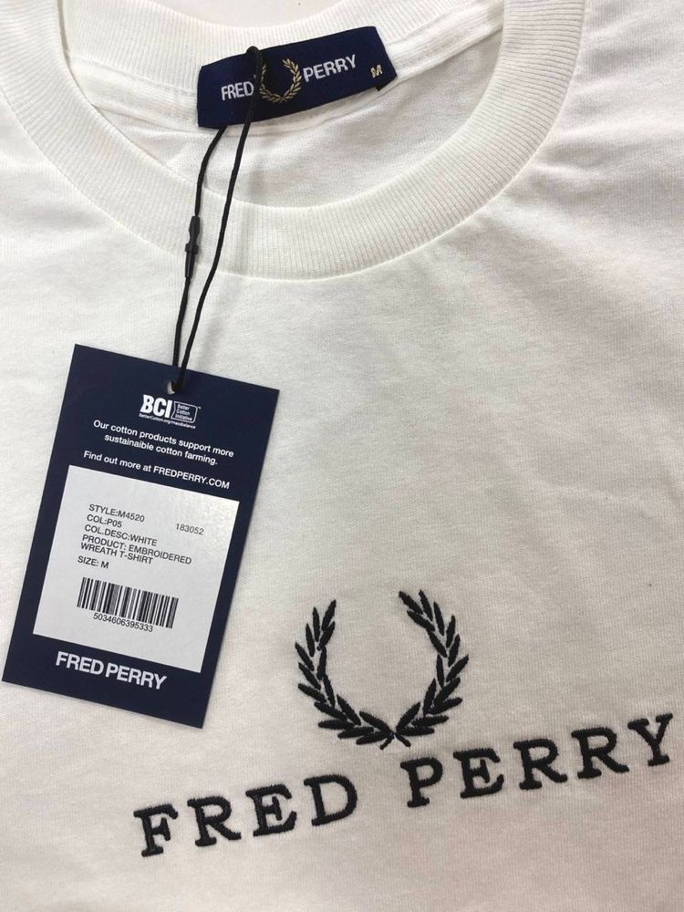 Футболка біла Fred Perry, Фред Пери оригінал