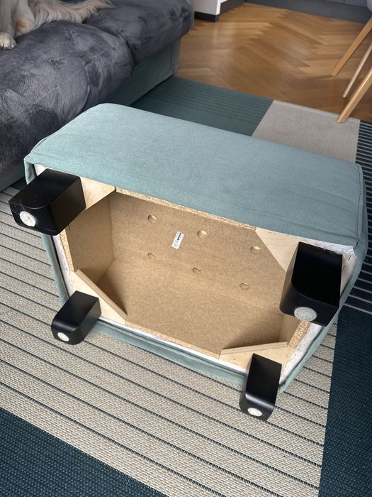 Podnozek Gronlid ikea jasnozielony na nozkach