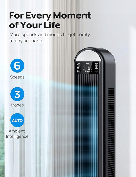 Wentylator Kolumnowy Domowy Klimatyzator Powietrza 2W1 Dreo 25Db