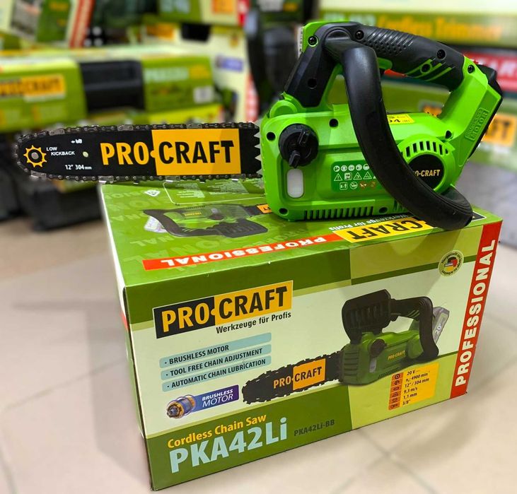 Аккумуляторная пила Procraft PKA42Li цепная Оригинал гарантия 3 года!